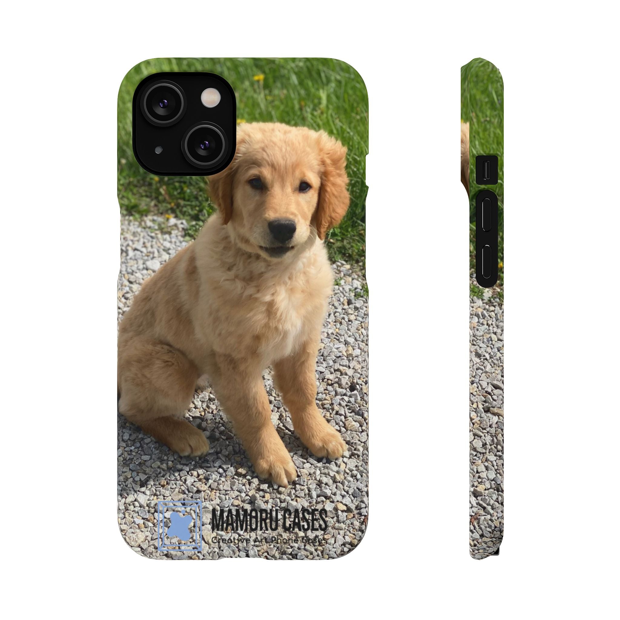 Phone Case — Cute Golden Retriever Puppy Photo Protective Snap Case