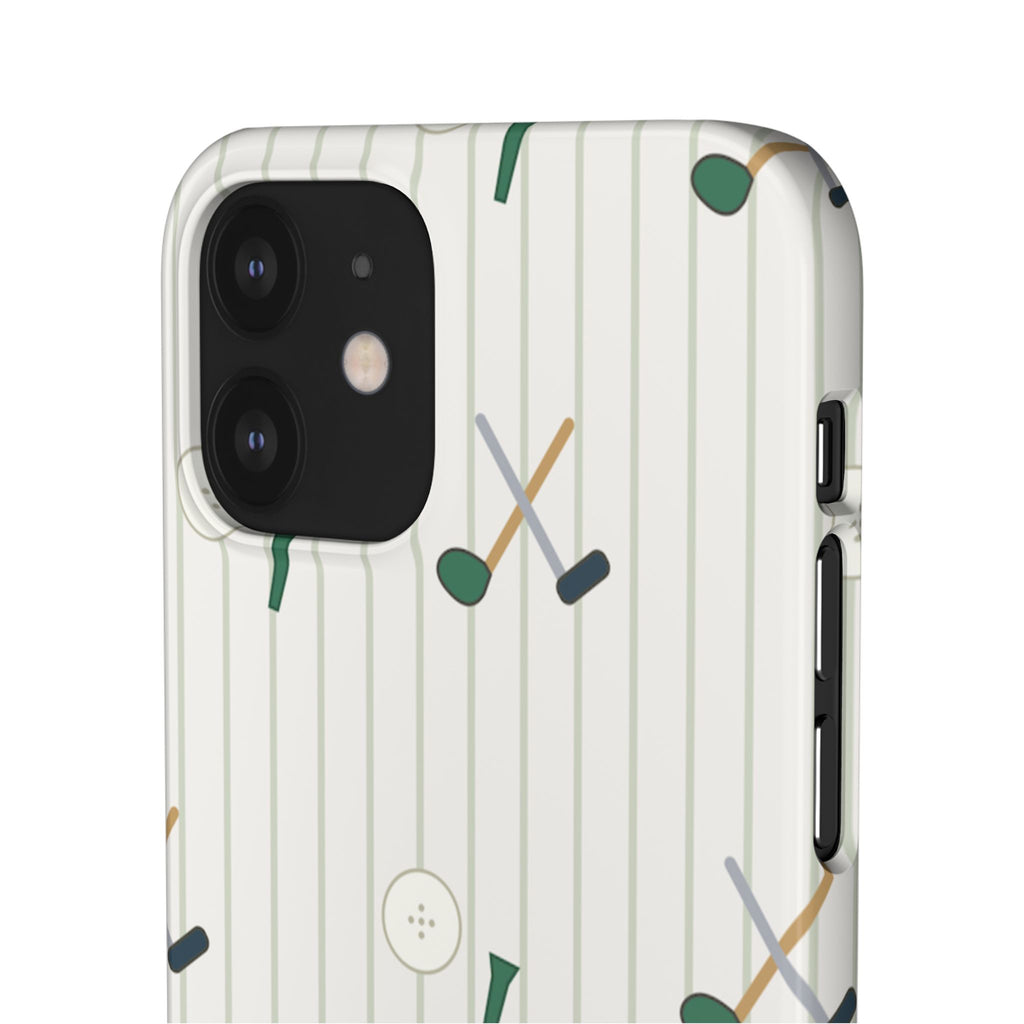 Mamoru Cases | Golf Pattern Snap Phone Case Tee & Mallet Design