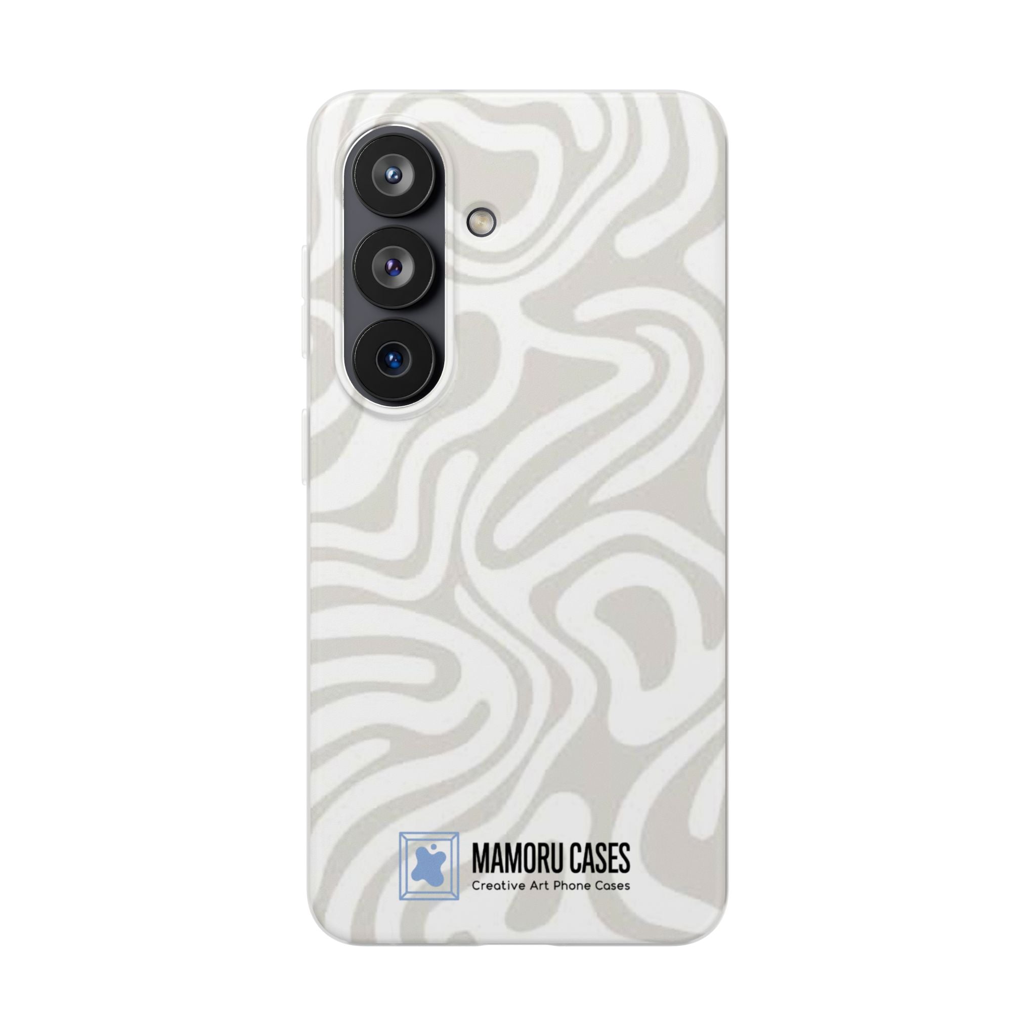 Abstract Neutral Swirl Phone Case — Flexible Protective Cover
