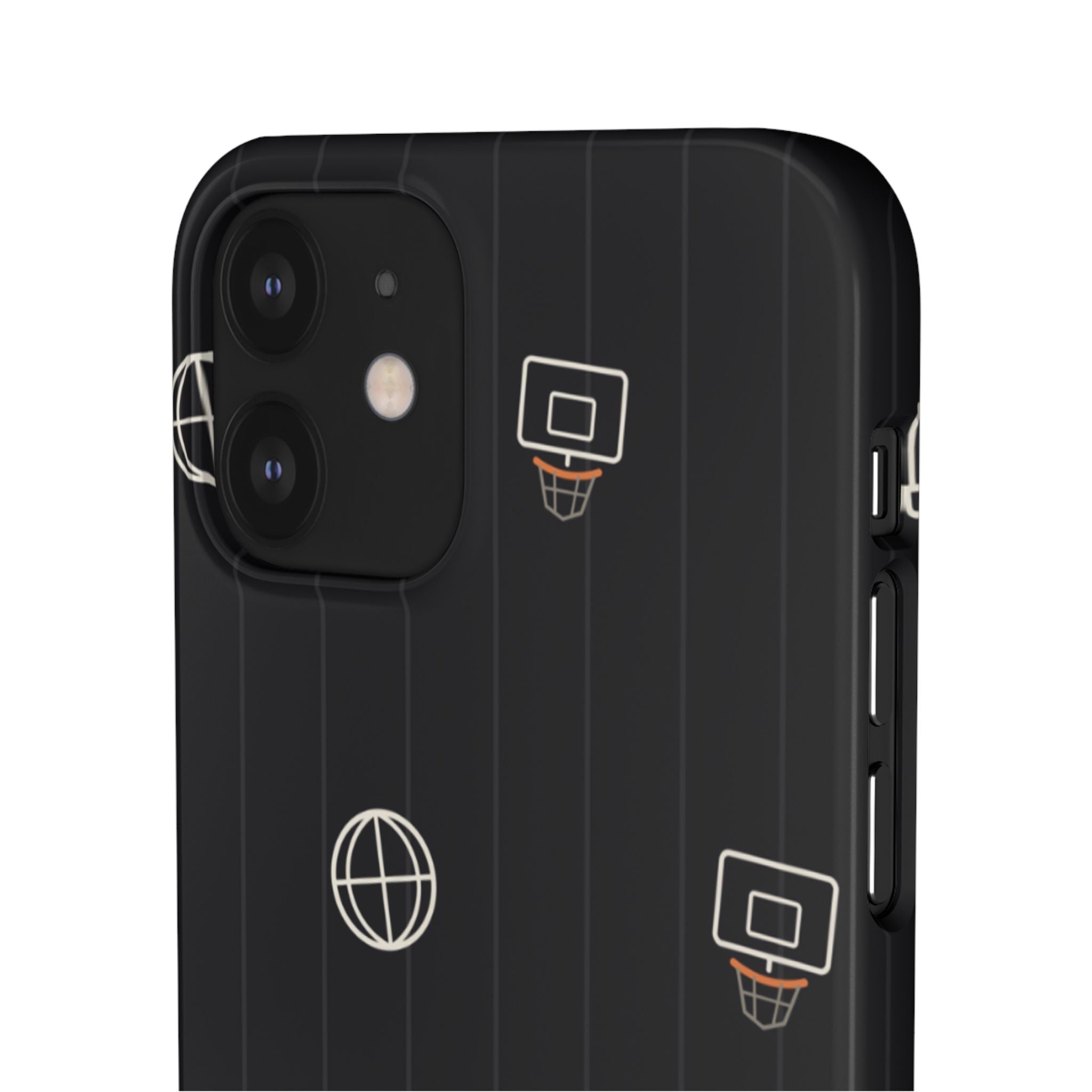 Snap Case — Black Minimalist Basketball & Street Icons Phone Case