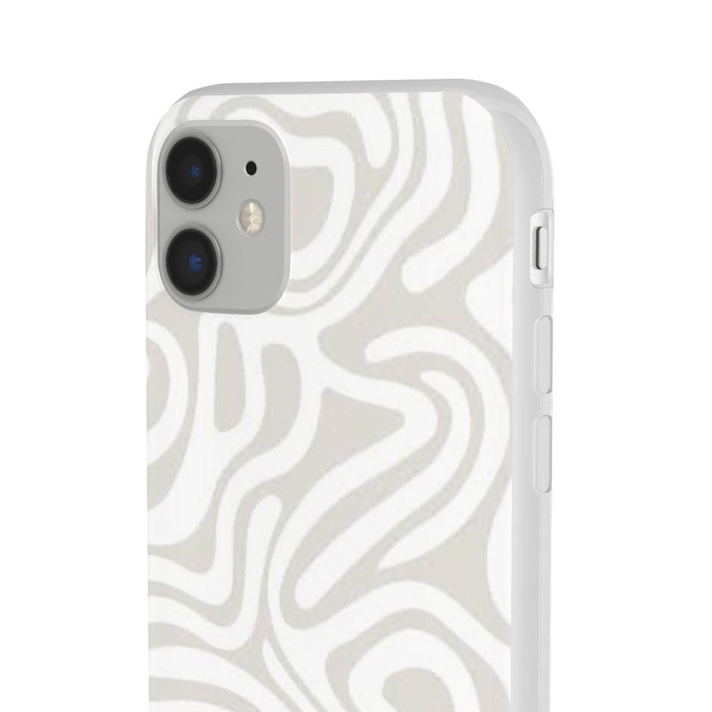 Abstract Neutral Swirl Phone Case — Flexible Protective Cover