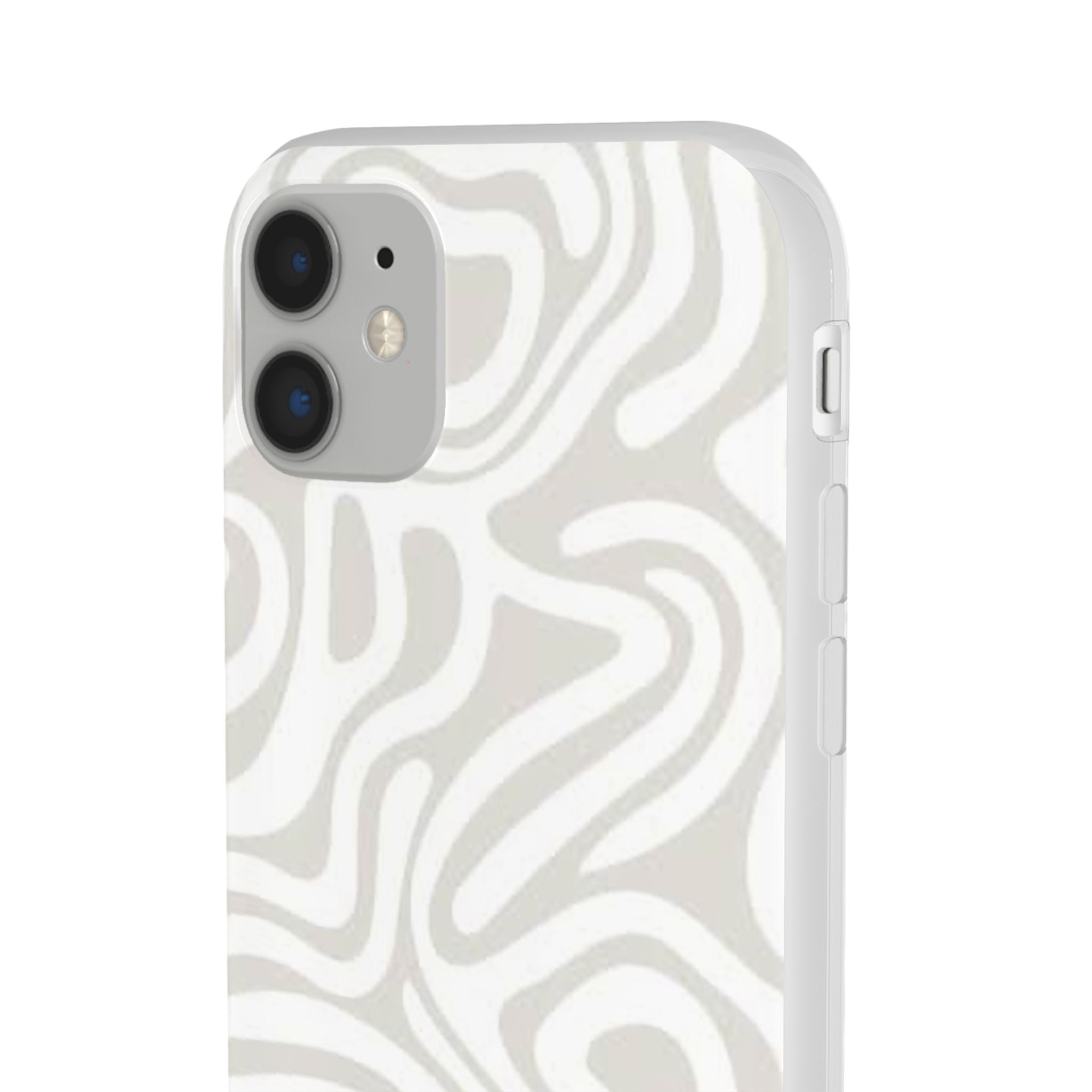 Abstract Neutral Swirl Phone Case — Flexible Protective Cover