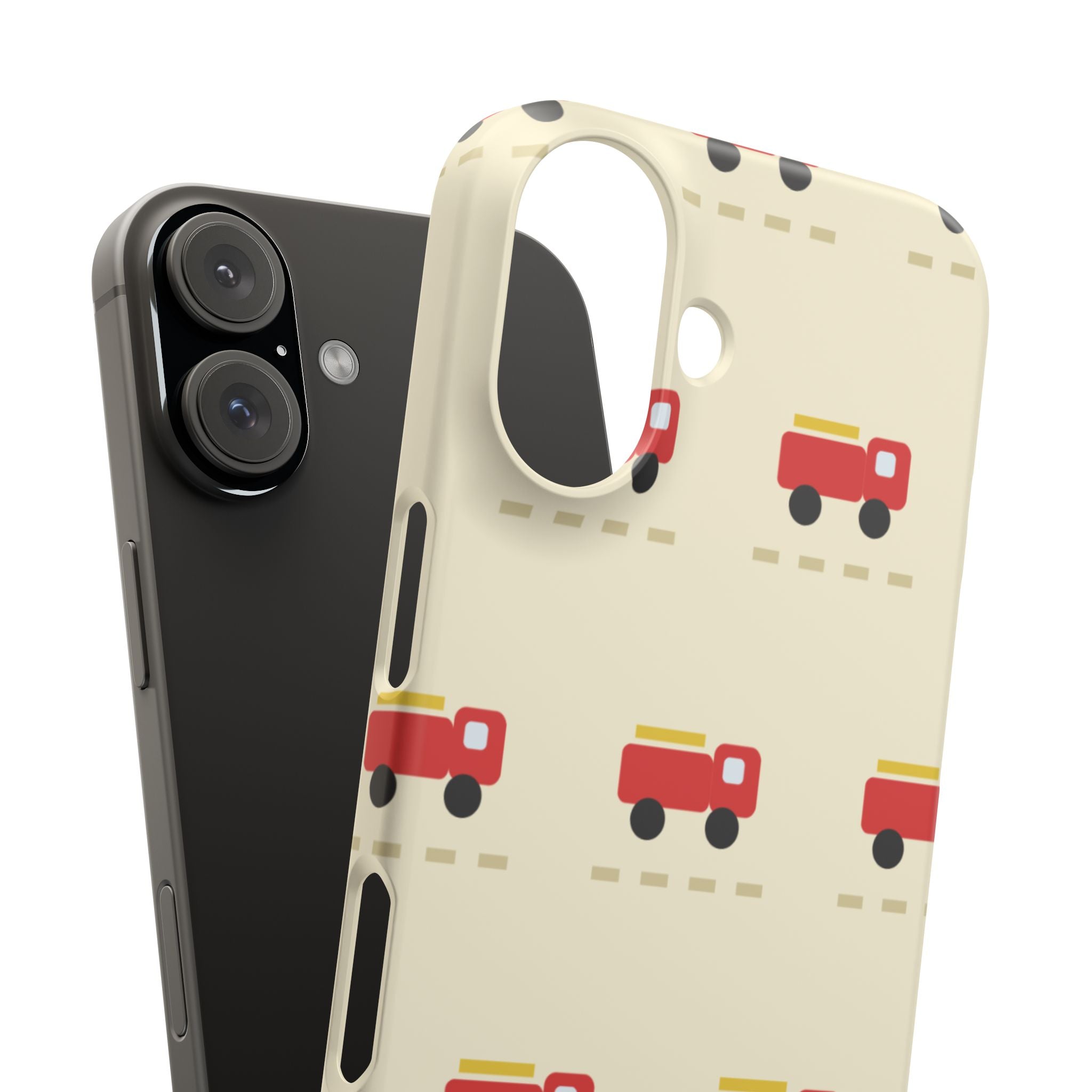 Fire Truck Pattern Phone Case — Cute Retro Kids iPhone Cover
