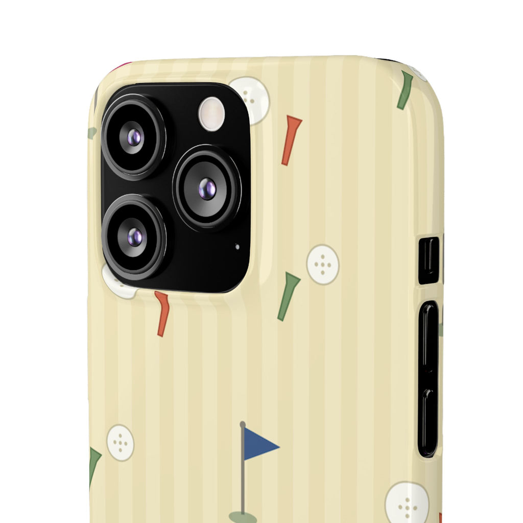 Golf Tee & Button Pattern Phone Case — Slim Snap Phone Case