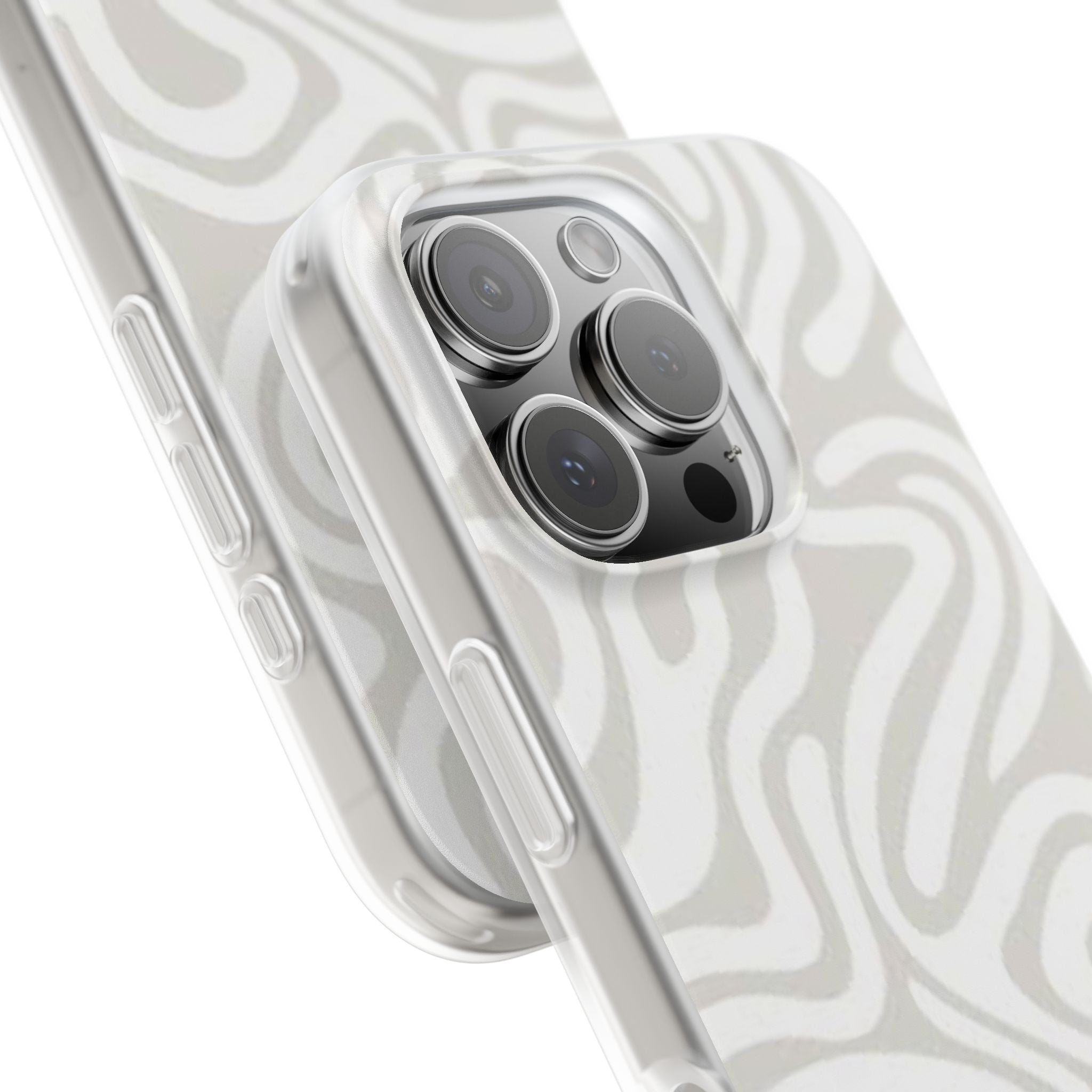 Abstract Neutral Swirl Phone Case — Flexible Protective Cover