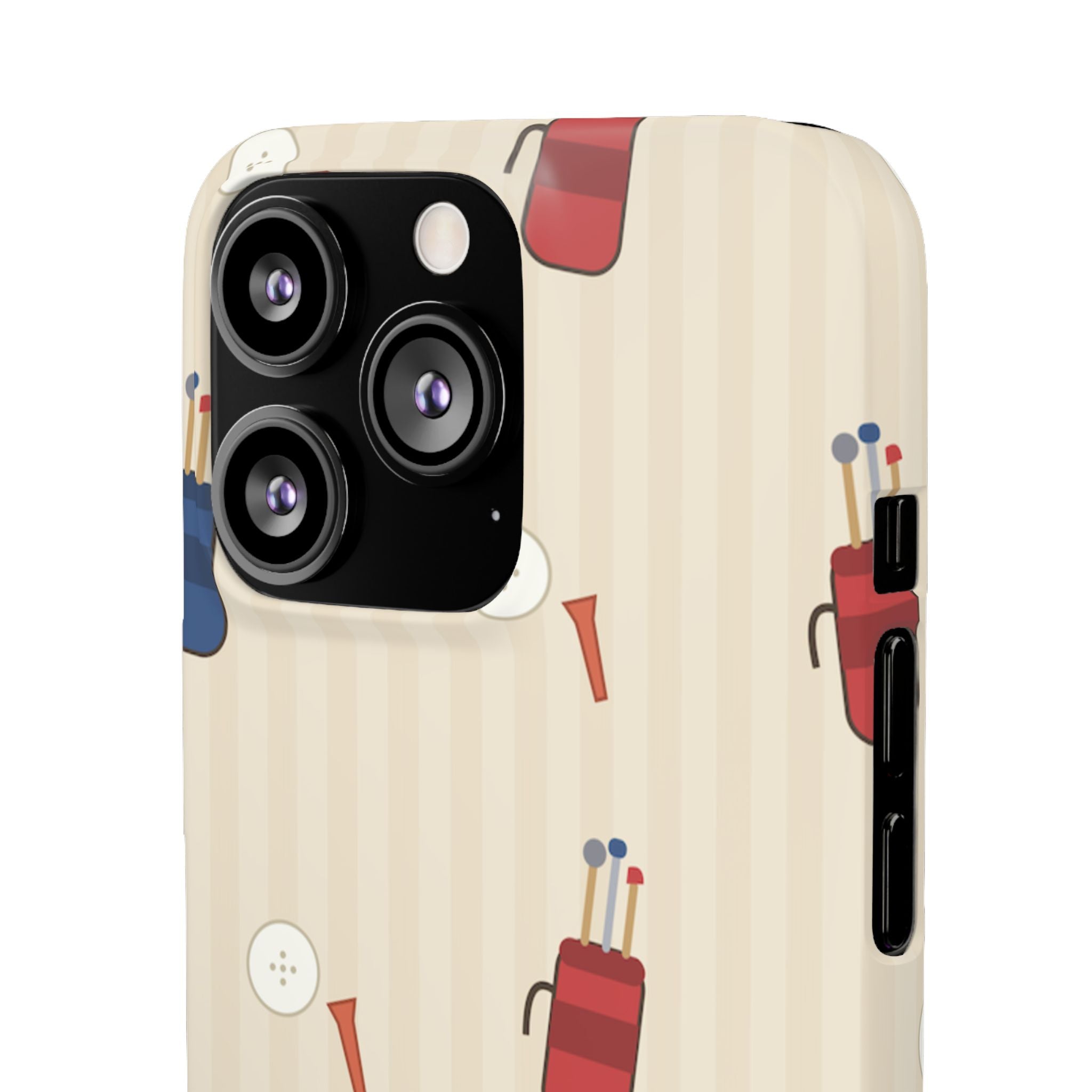 Golf Pattern Phone Case — Retro Golf Bag & Tee iPhone Case