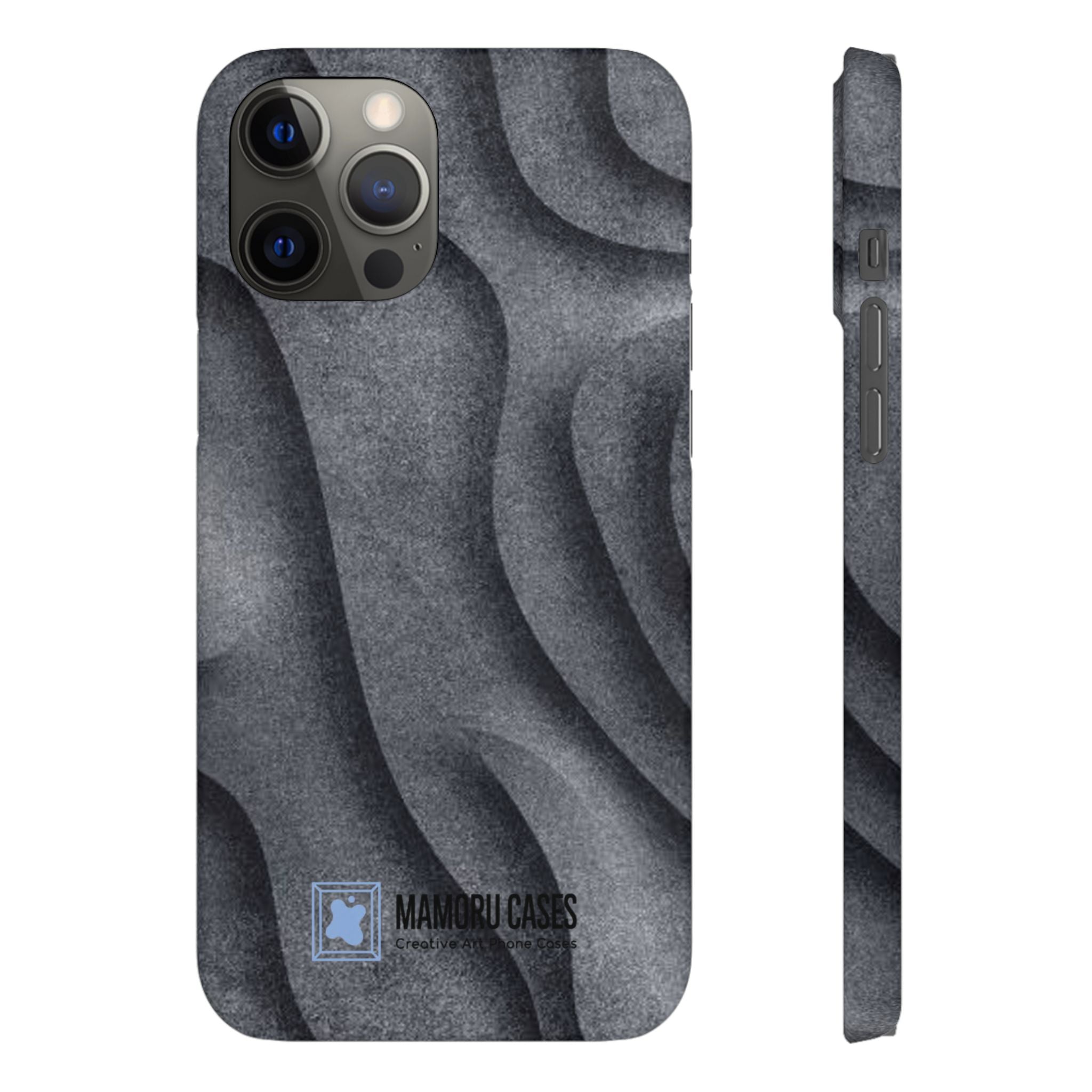 Phone Case — Textured Charcoal Wave Snap Case