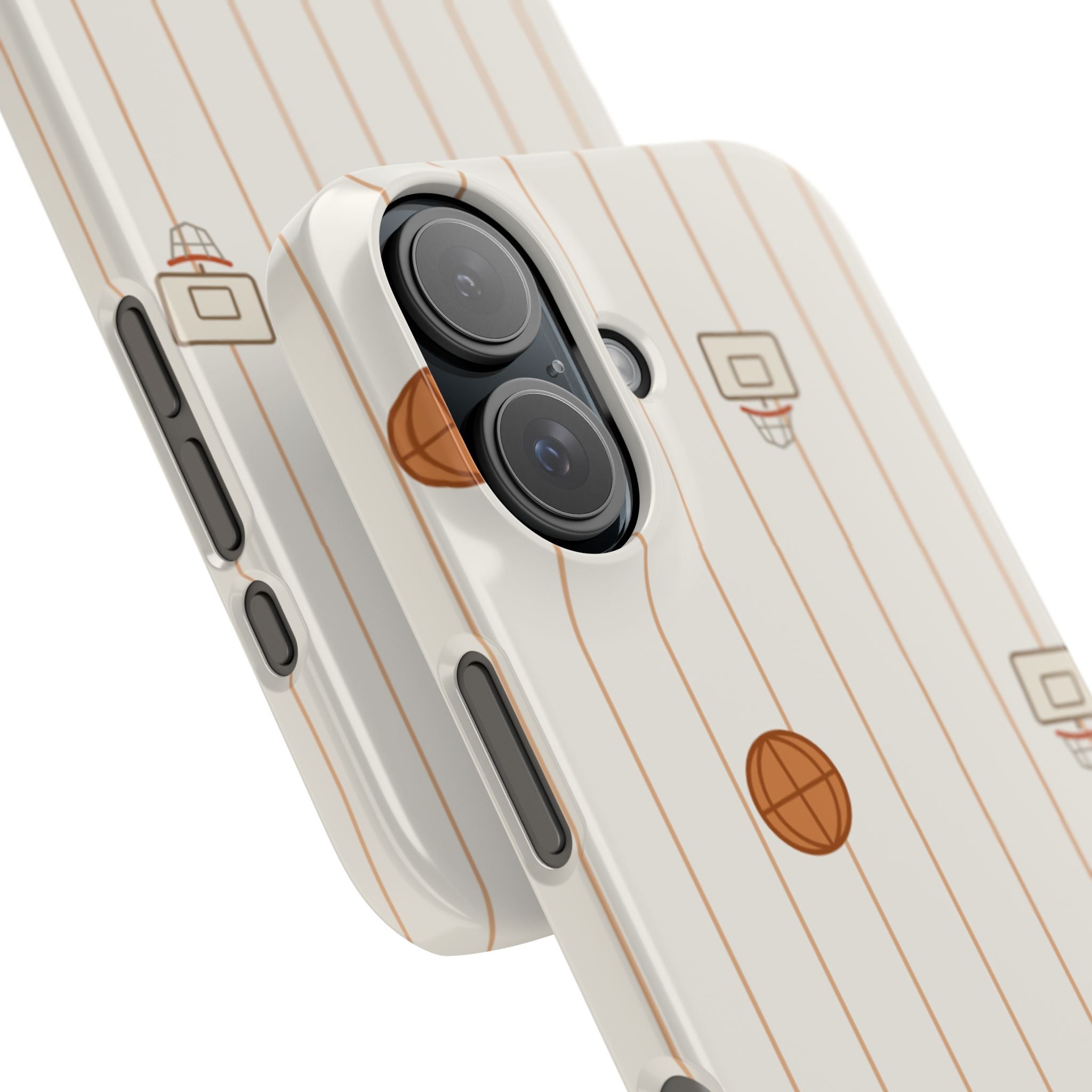 Basketball Pattern Phone Case — Cute Hoops Snap Case