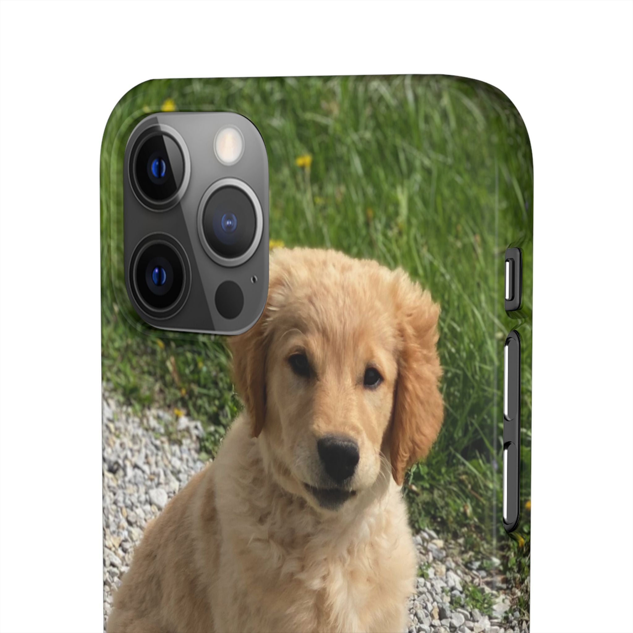 Phone Case — Cute Golden Retriever Puppy Photo Protective Snap Case