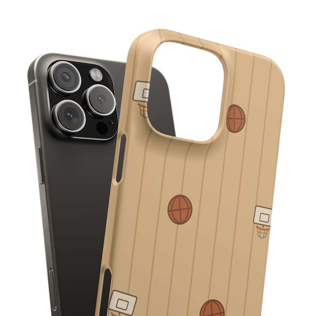 Basketball Court Phone Case — Slim Protective Snap Case with Hoops Pattern