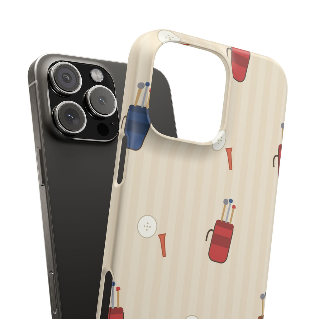 Golf Pattern Phone Case — Retro Golf Bag & Tee iPhone Case