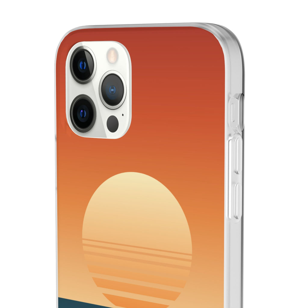 Sunset Horizon Phone Case — Minimal Beach Sunset Graphic for iPhone & Samsung