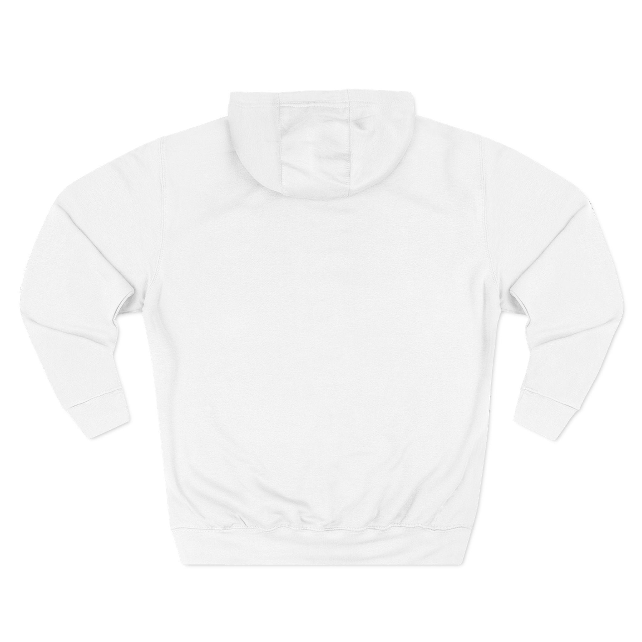 Three-Panel Fleece Hoodie — Minimal Logo Comfort Hooded Sweatshirt