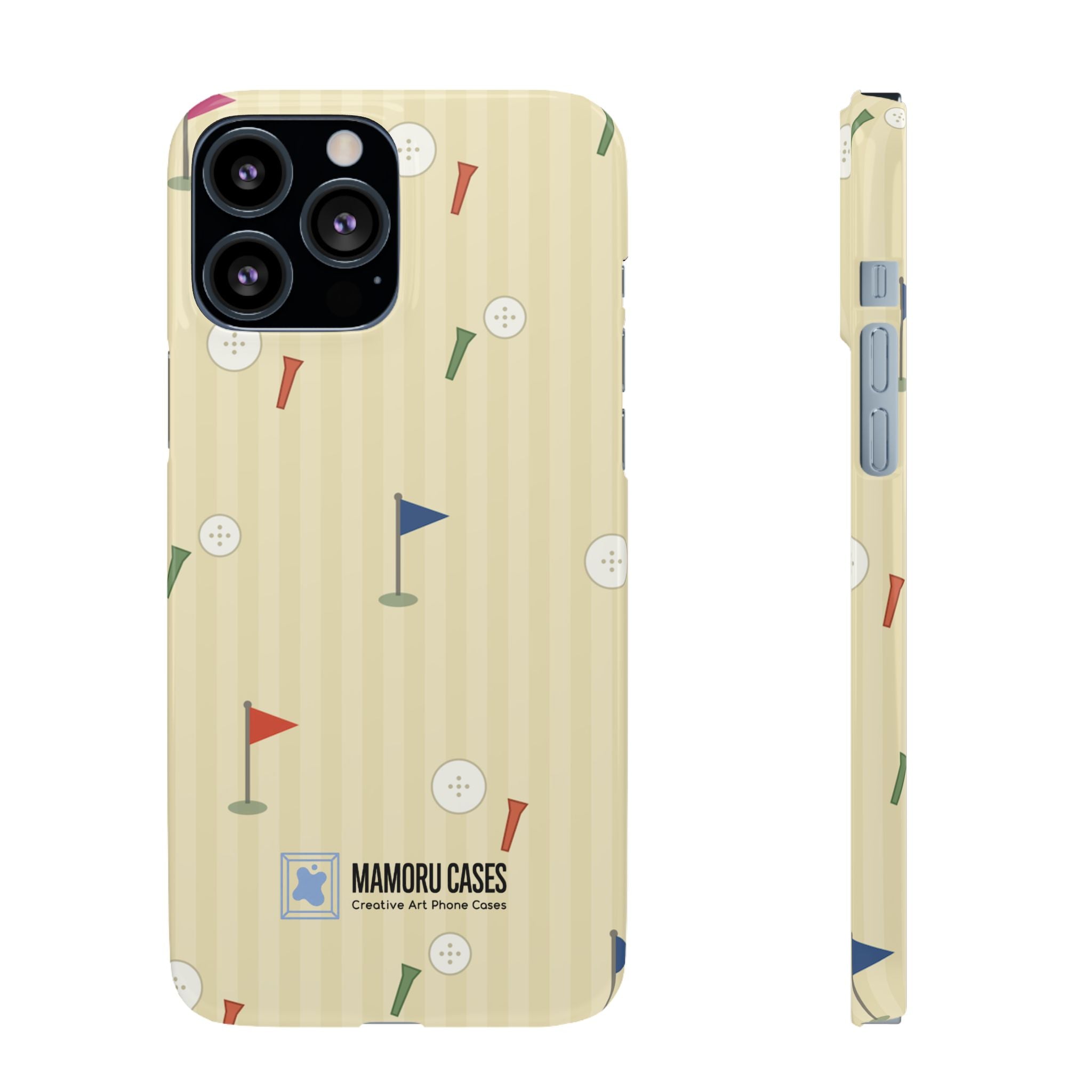 Golf Tee & Button Pattern Phone Case — Slim Snap Phone Case