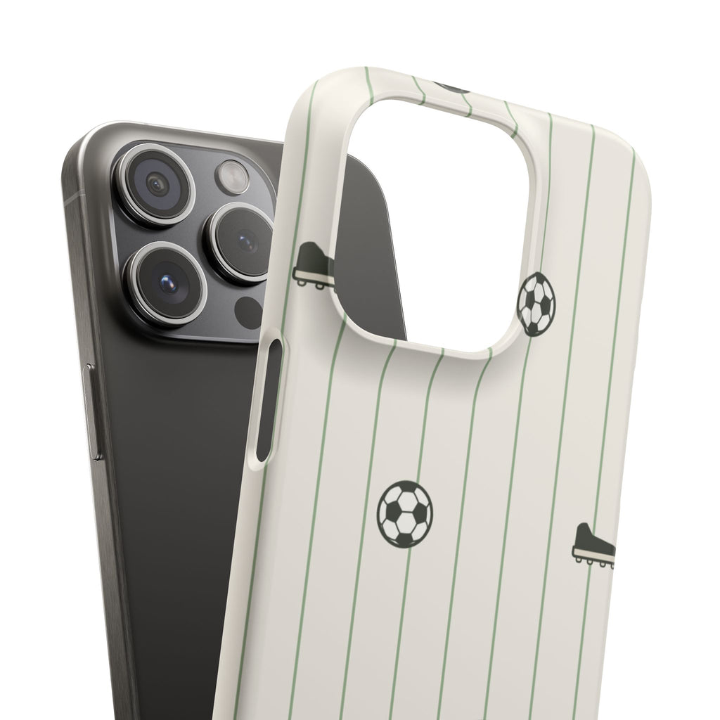 Soccer Pattern Snap Phone Case - Athletic Ball & Cleat Design