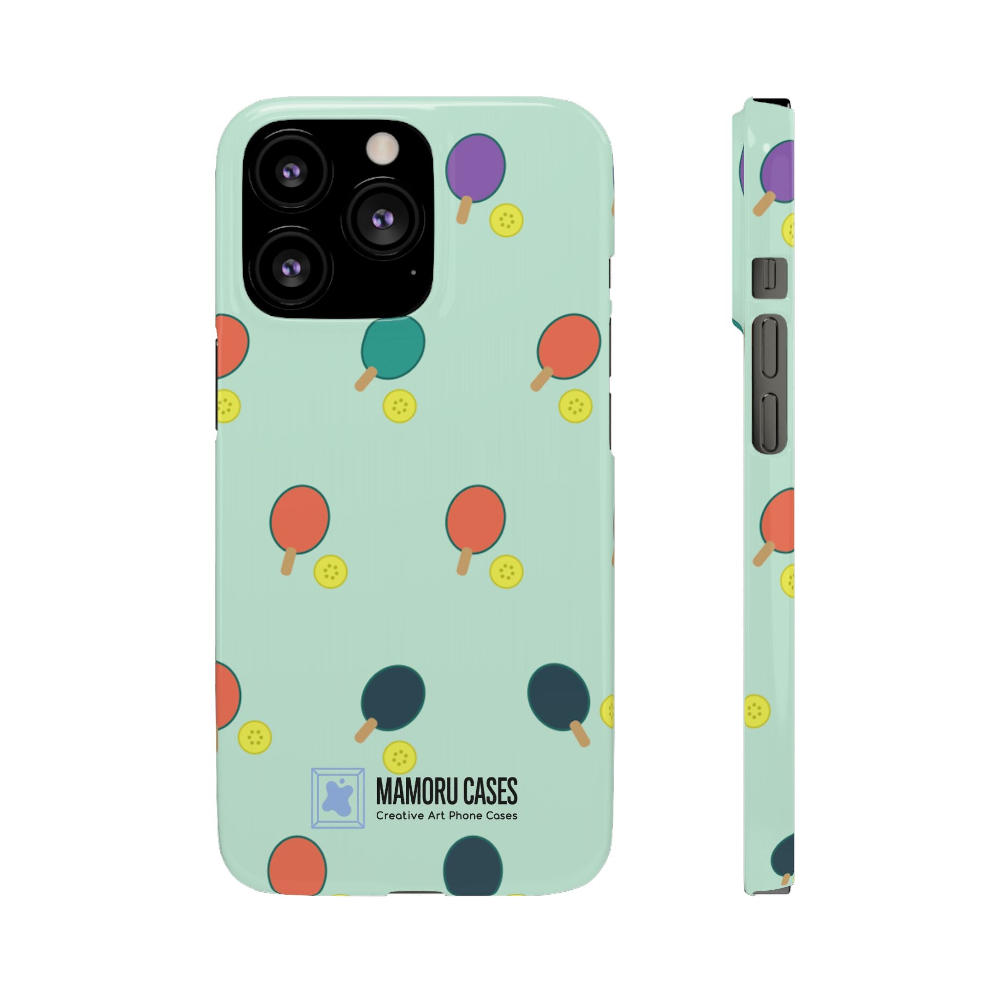 Ping Pong Paddle Pattern Phone Case — Mint Athletic Phone Cover