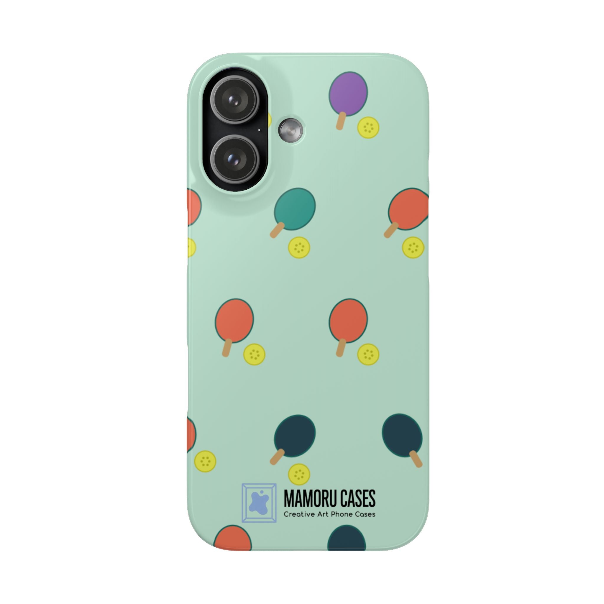 Ping Pong Paddle Pattern Phone Case — Mint Athletic Phone Cover