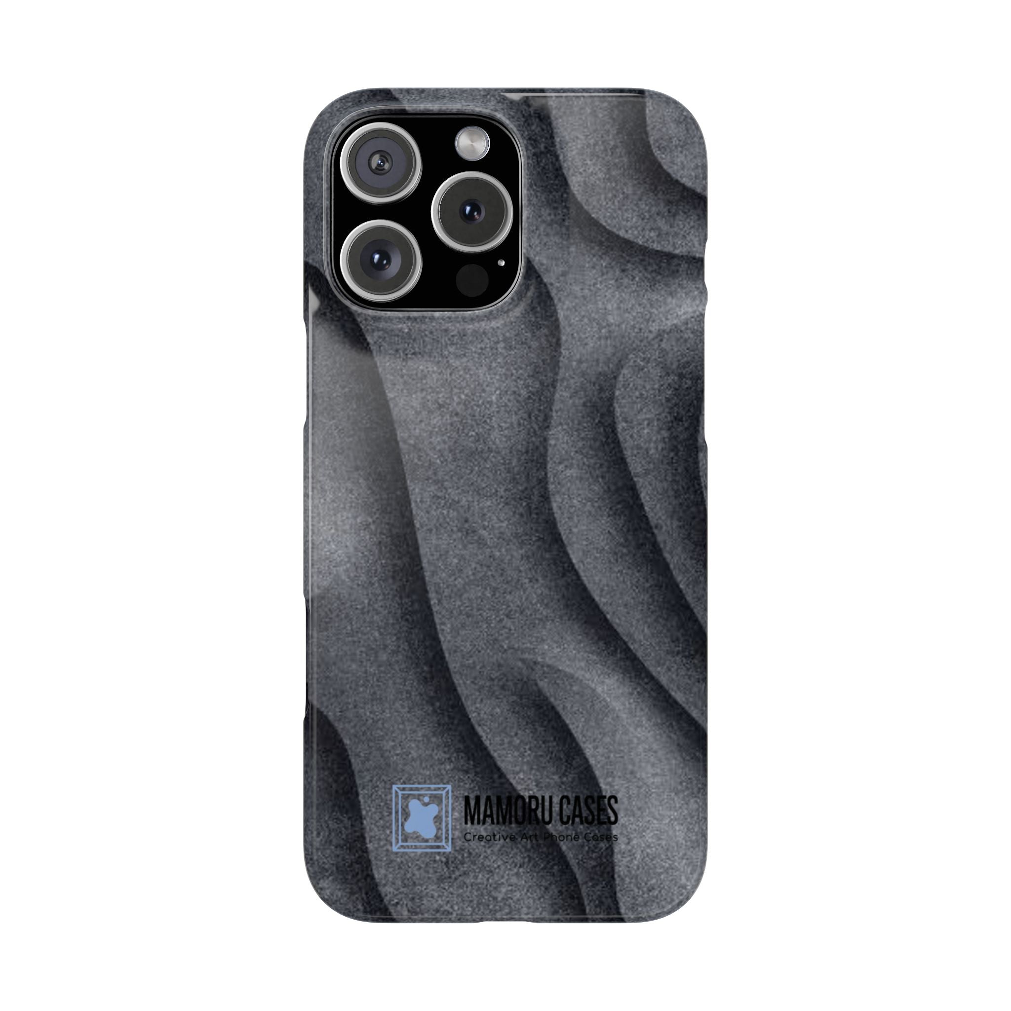 Phone Case — Textured Charcoal Wave Snap Case