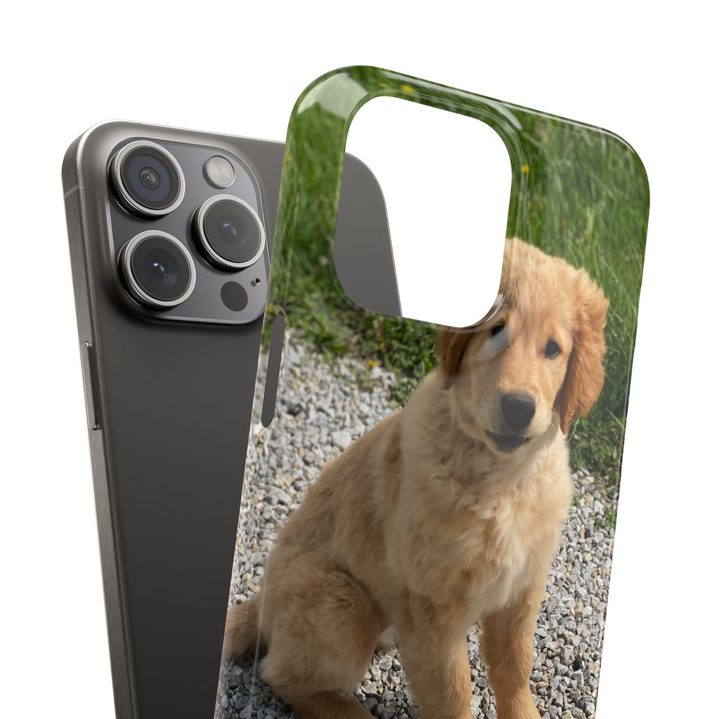 Phone Case — Cute Golden Retriever Puppy Photo Protective Snap Case