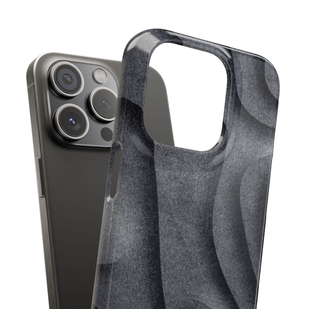 Phone Case — Textured Charcoal Wave Snap Case