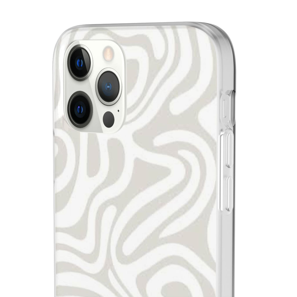 Abstract Neutral Swirl Phone Case — Flexible Protective Cover