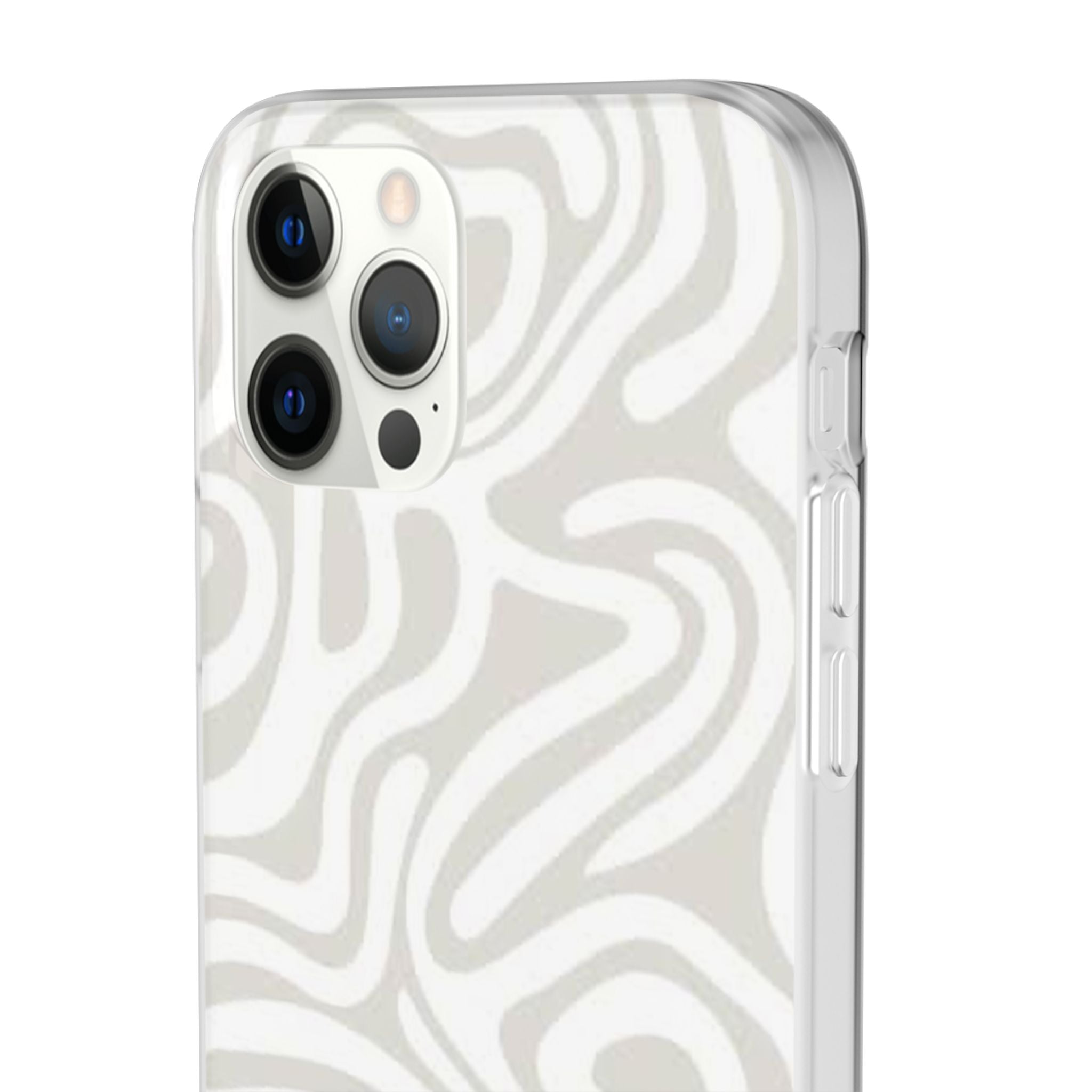 Abstract Neutral Swirl Phone Case — Flexible Protective Cover