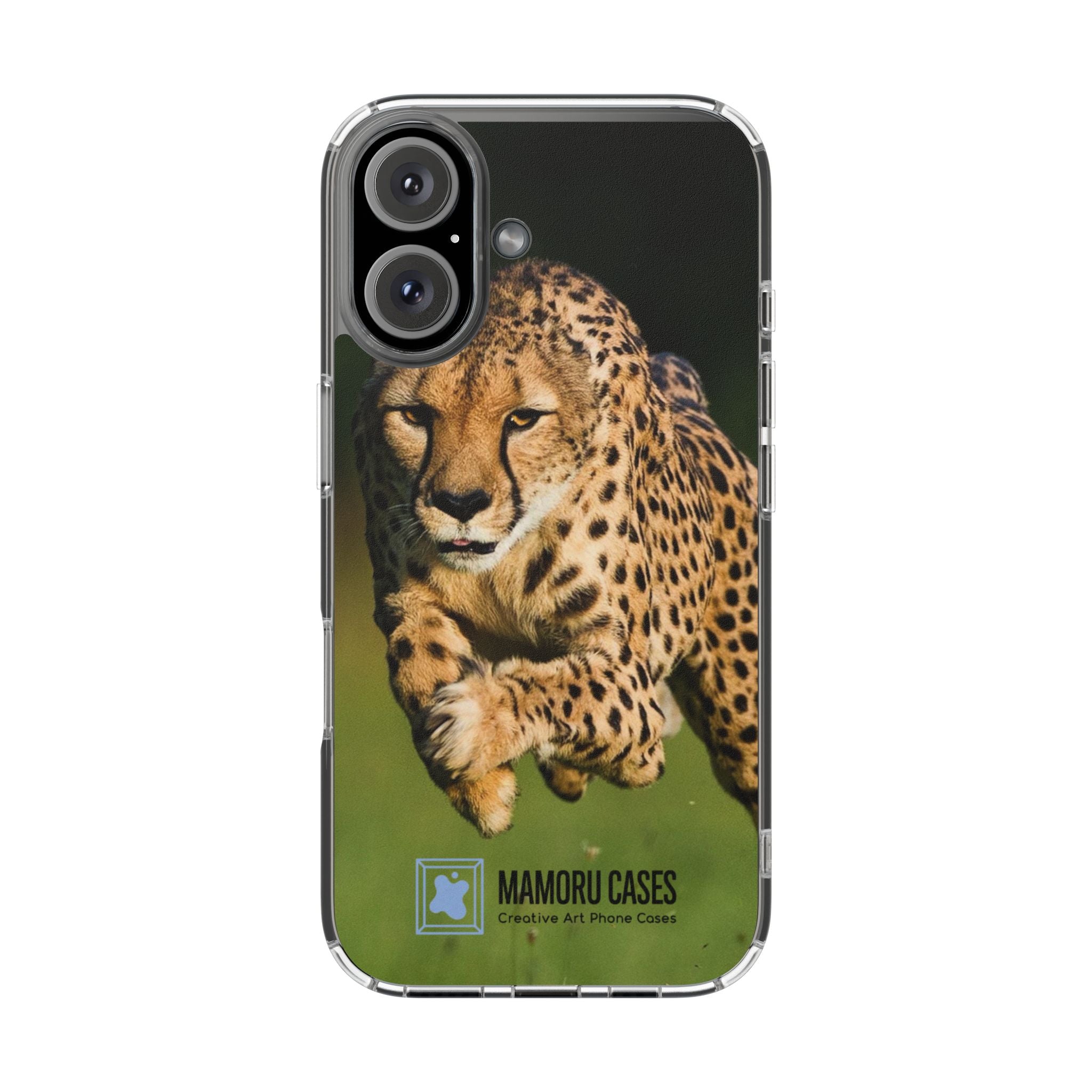 Clear Magnetic Phone Case — Running Cheetah Art Design